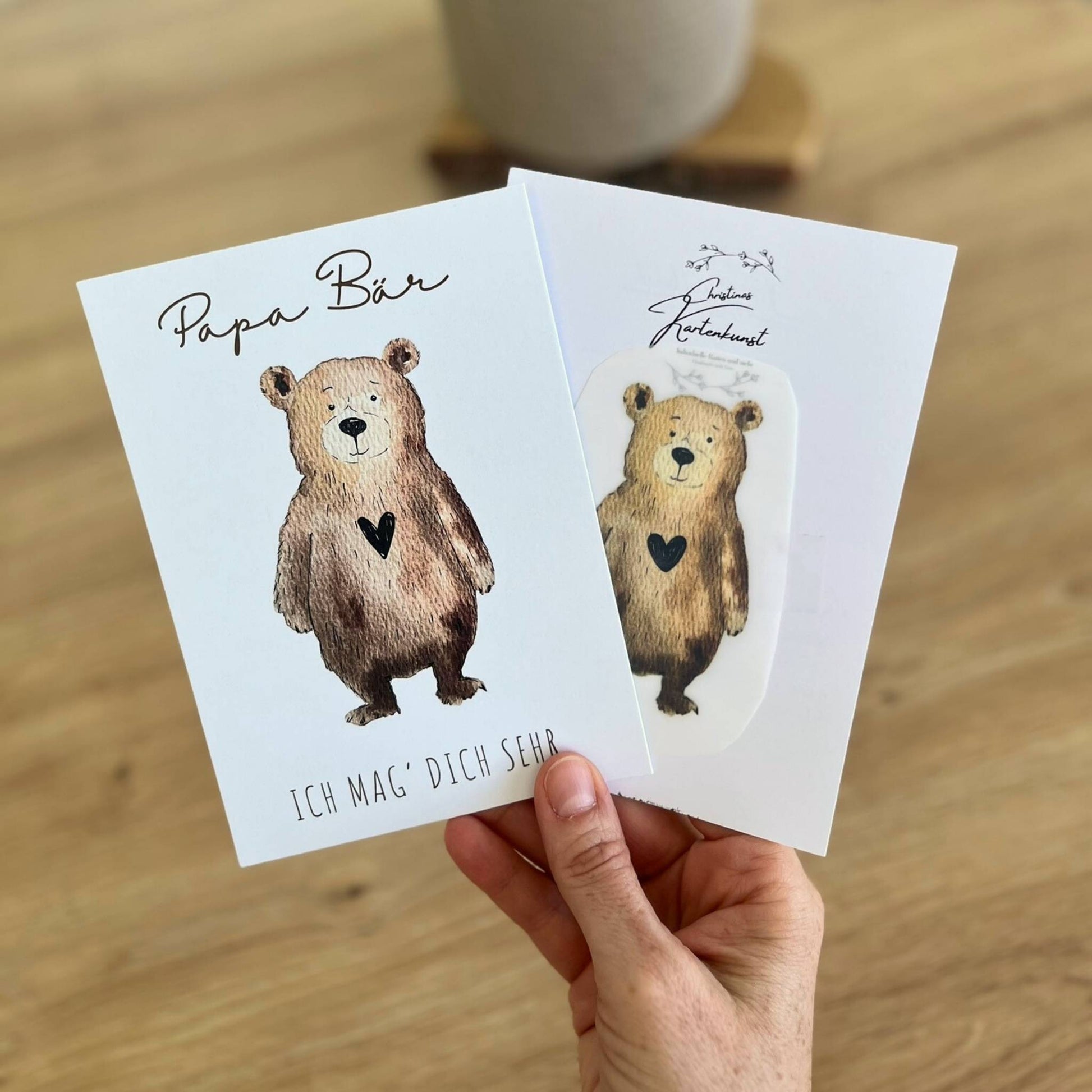 Karte Papa Bär Christinas Kartenkunst