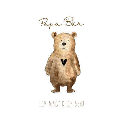 Karte Papa Bär Christinas Kartenkunst